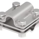 Křížová spojka d8-10/b40/D16 4 šrouby 55x55 Inox V2A